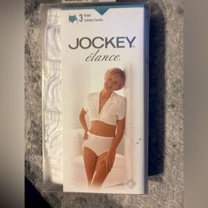 NIB Jockey Elance Womens Briefs 3 Pack Cotton White Size 7 XL Vintage Deadstock